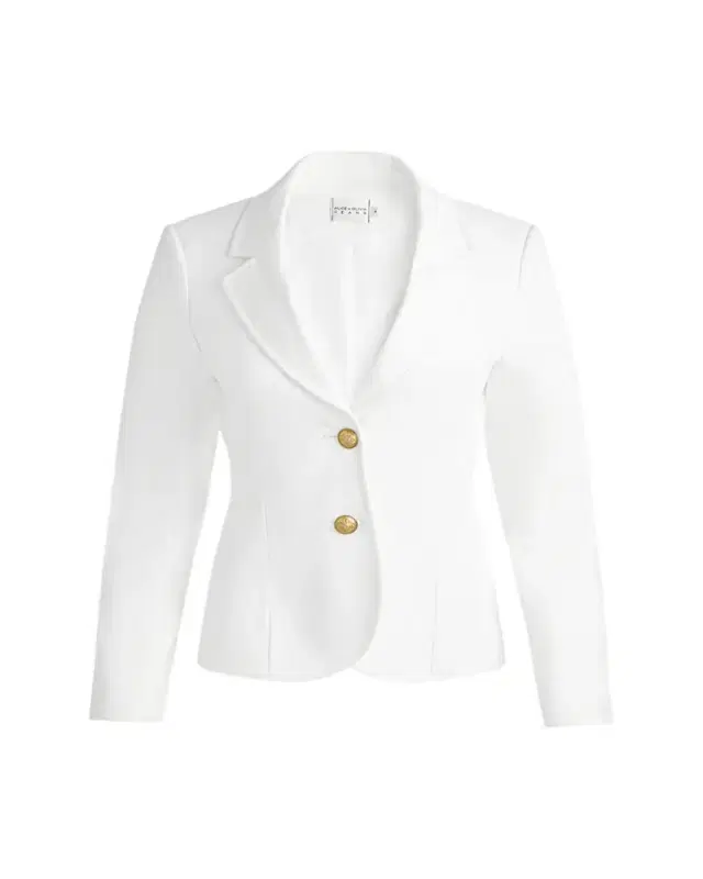 ALICE + OLIVIA Iana Denim Sculpted Blazer