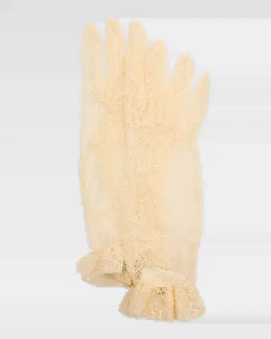 Valentino Garavani VLogo Lace Gloves | Thumbnail 2 Valentino Garavani VLogo Lace Gloves | Thumbnail 2