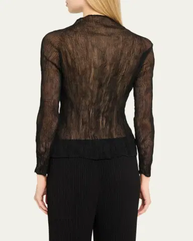 Issey Miyake Chiffon Twist Bk Wt 56 Top | Thumbnail 3 Issey Miyake Chiffon Twist Bk Wt 56 Top | Thumbnail 3