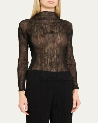 Issey Miyake Chiffon Twist Bk Wt 56 Top | Thumbnail 4 Issey Miyake Chiffon Twist Bk Wt 56 Top | Thumbnail 4