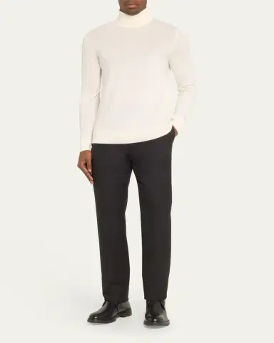 Gabriela Hearst Men's Jermaine Merino Wool Knit Turtleneck Sweater | Thumbnail 2