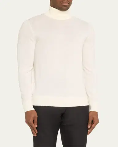 Gabriela Hearst Men's Jermaine Merino Wool Knit Turtleneck Sweater | Thumbnail 4