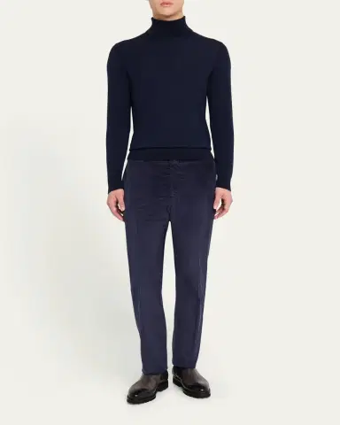 Gabriela Hearst Men's Jermaine Merino Wool Knit Turtleneck Sweater | Thumbnail 6