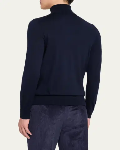 Gabriela Hearst Men's Jermaine Merino Wool Knit Turtleneck Sweater | Thumbnail 7