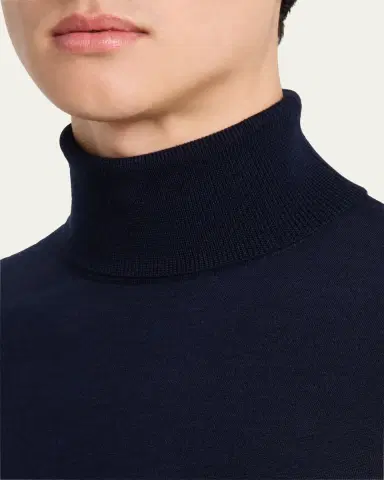 Gabriela Hearst Men's Jermaine Merino Wool Knit Turtleneck Sweater | Thumbnail 9