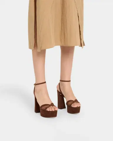 Gianvito Rossi Suede Mesh Platform Sandals | Thumbnail 2