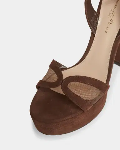 Gianvito Rossi Suede Mesh Platform Sandals | Thumbnail 7