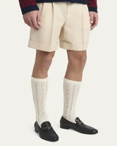 Valentino Garavani Men's Leather VLogo Chain Bit Loafers | Thumbnail 7