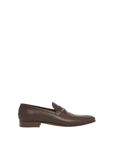 Valentino Garavani Men's Leather VLogo Chain Bit Loafers | Thumbnail 1