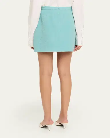 Libertine Aqua Boucle Mini Skirt | Thumbnail 3
