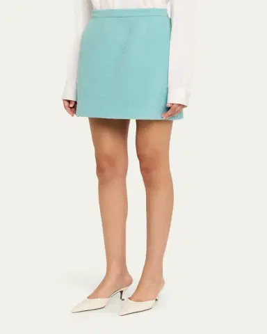 Libertine Aqua Boucle Mini Skirt | Thumbnail 4