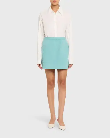 Libertine Aqua Boucle Mini Skirt | Thumbnail 6