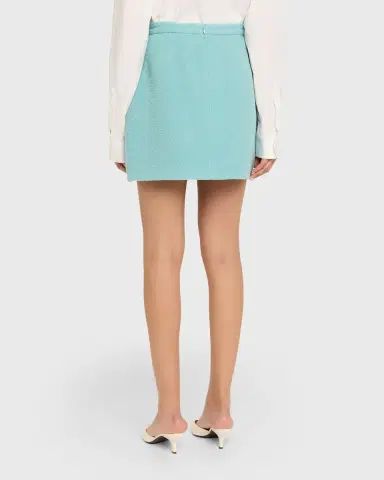 Libertine Aqua Boucle Mini Skirt | Thumbnail 7