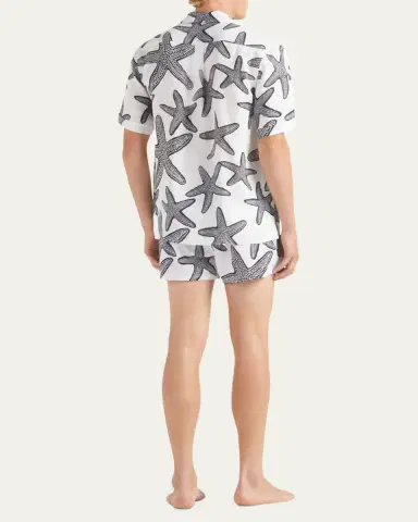 Vilebrequin Men's Starfish-Print Camp Shirt | Thumbnail 3