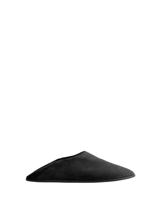 Christen Big Bootie Suede Slipper Mules