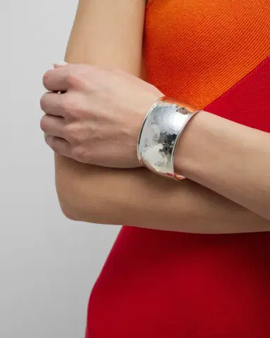Ippolita Statement Hammered Cuff Bracelet in Sterling | Thumbnail 5 Ippolita Statement Hammered Cuff Bracelet in Sterling | Thumbnail 5