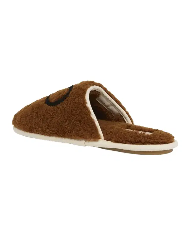 Valentino Garavani Men's Chambre Shearling VLogo Slippers