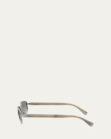 Brunello Cucinelli BC2008ST Titanium Oval Sunglasses | Thumbnail 2 Brunello Cucinelli BC2008ST Titanium Oval Sunglasses | Thumbnail 2