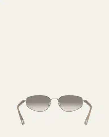 Brunello Cucinelli BC2008ST Titanium Oval Sunglasses | Thumbnail 4 Brunello Cucinelli BC2008ST Titanium Oval Sunglasses | Thumbnail 4