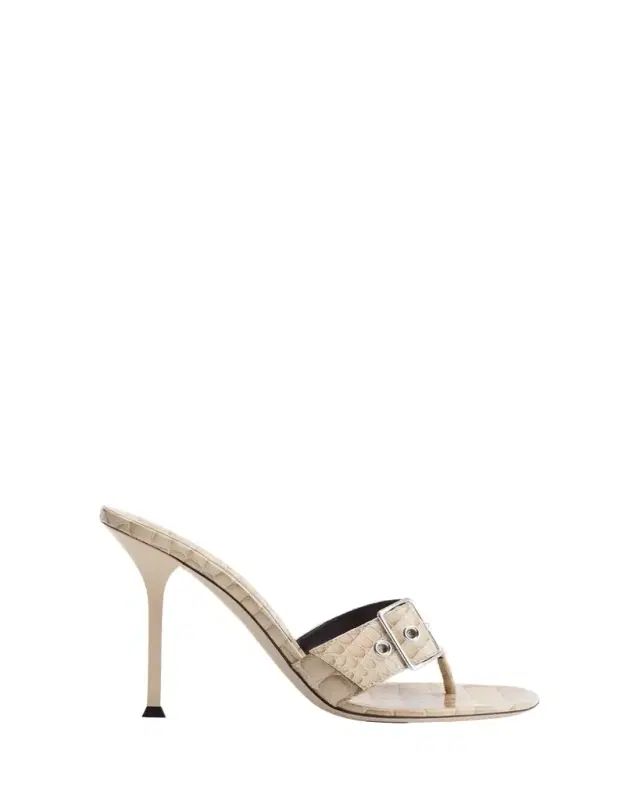 Helix Croco Buckle Thong Sandals