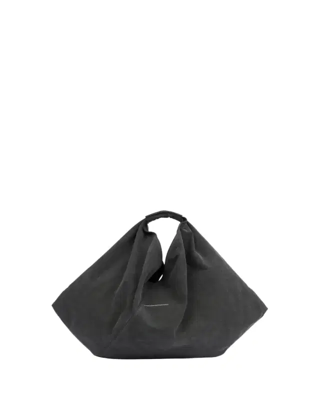 Japanese Draped Canvas Top-Handle Bag