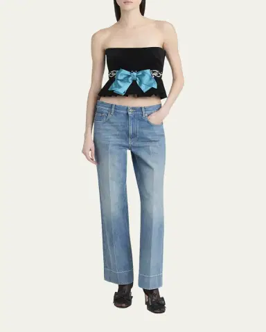 Valentino Garavani Straight Leg Denim Pants | Thumbnail 6