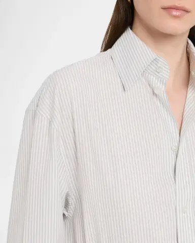 Saint Laurent Long-Sleeve Collared Button-Down Blouse | Thumbnail 4 Saint Laurent Long-Sleeve Collared Button-Down Blouse | Thumbnail 4