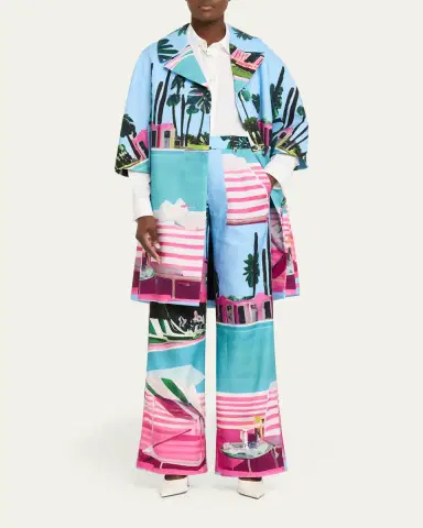 Libertine Poolside Print Straight-Leg Pants | Thumbnail 2 Libertine Poolside Print Straight-Leg Pants | Thumbnail 2
