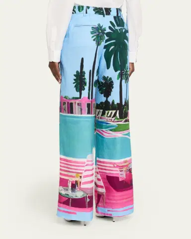 Libertine Poolside Print Straight-Leg Pants | Thumbnail 3 Libertine Poolside Print Straight-Leg Pants | Thumbnail 3