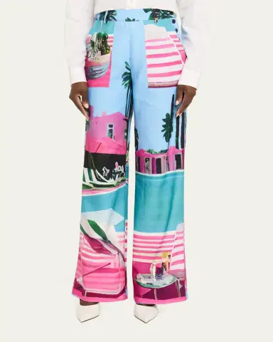 Libertine Poolside Print Straight-Leg Pants | Thumbnail 4 Libertine Poolside Print Straight-Leg Pants | Thumbnail 4