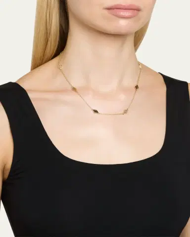 Sydney Evan 14K Yellow Gold Medium Evil Eye Chain Necklace | Thumbnail 2 Sydney Evan 14K Yellow Gold Medium Evil Eye Chain Necklace | Thumbnail 2