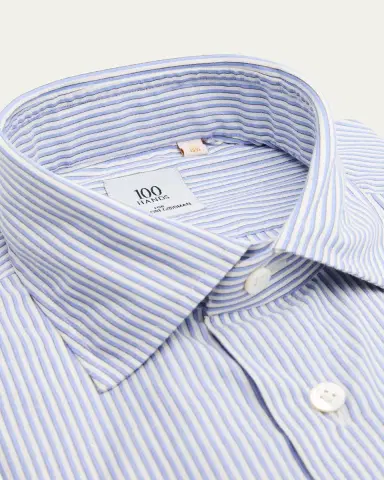 100Hands Men's Cotton and Silk Multi-Stripe Dress Shirt | Thumbnail 2 100Hands Men's Cotton and Silk Multi-Stripe Dress Shirt | Thumbnail 2