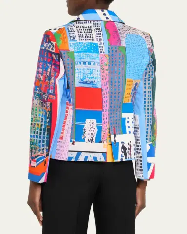 Libertine NYC Print Single-Breasted Short Jacket | Thumbnail 3 Libertine NYC Print Single-Breasted Short Jacket | Thumbnail 3