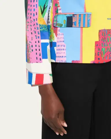 Libertine NYC Print Single-Breasted Short Jacket | Thumbnail 5 Libertine NYC Print Single-Breasted Short Jacket | Thumbnail 5