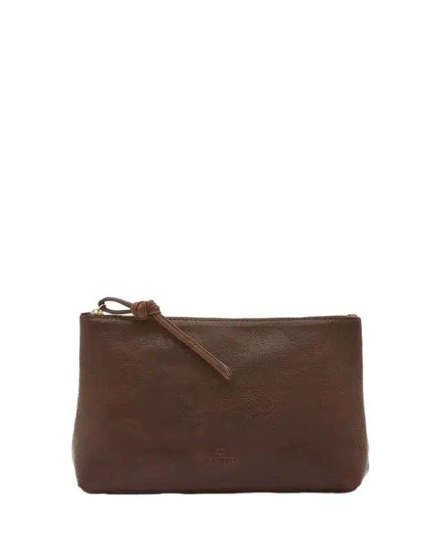 Snodo Zip Leather Clutch Bag