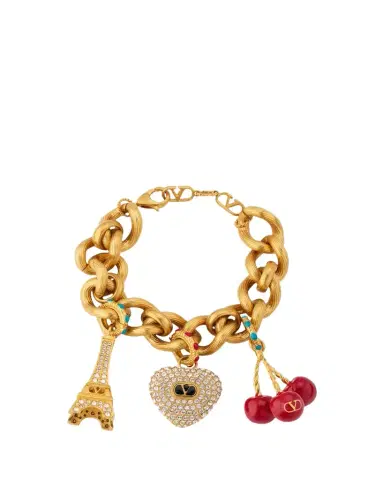Valentino Garavani Chez Valentino Bracelet in Metal, Enamel and Swarovski Crystals | Thumbnail 1 Valentino Garavani Chez Valentino Bracelet in Metal, Enamel and Swarovski Crystals | Thumbnail 1