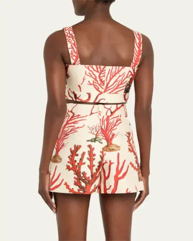 Libertine Venetian Coral Saint Tropez Crop Top | Thumbnail 3 Libertine Venetian Coral Saint Tropez Crop Top | Thumbnail 3