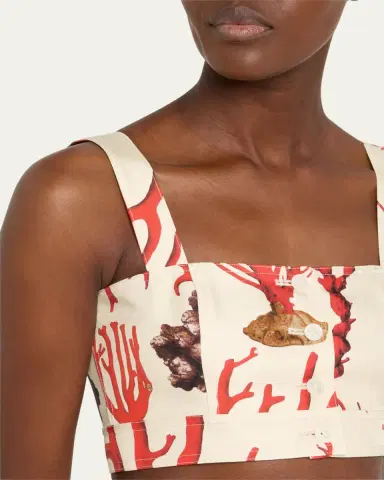 Libertine Venetian Coral Saint Tropez Crop Top | Thumbnail 5 Libertine Venetian Coral Saint Tropez Crop Top | Thumbnail 5