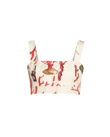 Libertine Venetian Coral Saint Tropez Crop Top | Thumbnail 1 Libertine Venetian Coral Saint Tropez Crop Top | Thumbnail 1