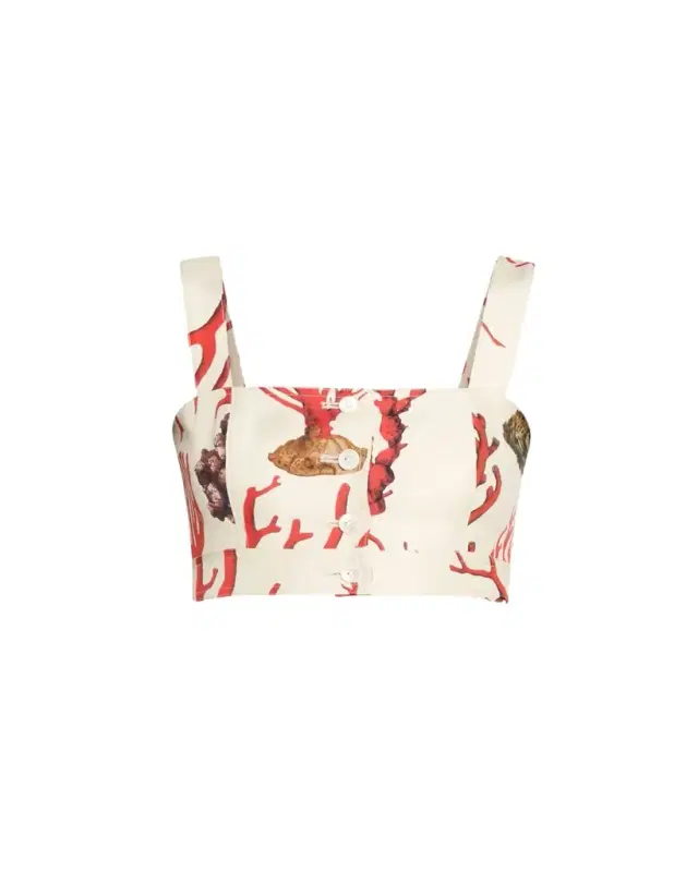 Venetian Coral Saint Tropez Crop Top