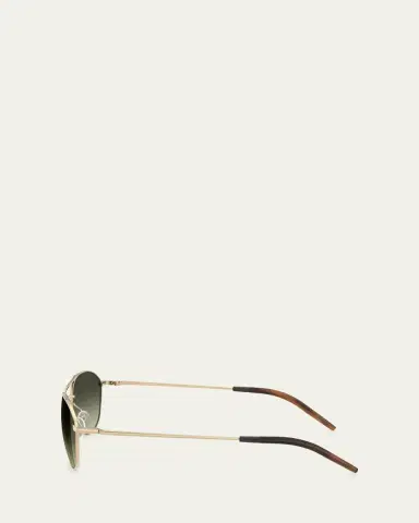 Oliver Peoples Aero II Steel Aviator Sunglasses | Thumbnail 3 Oliver Peoples Aero II Steel Aviator Sunglasses | Thumbnail 3