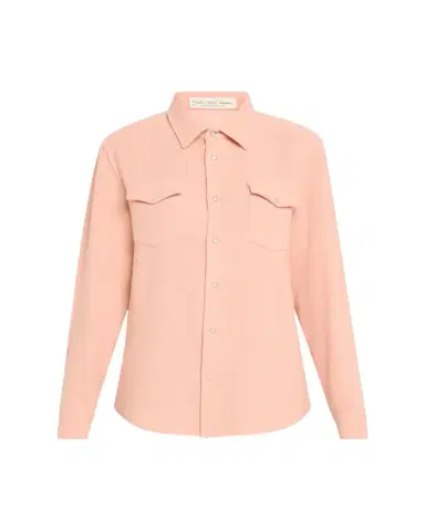 God’s True Cashmere Peach Blush Cashmere Button-Down Shirt | Thumbnail 1 God’s True Cashmere Peach Blush Cashmere Button-Down Shirt | Thumbnail 1