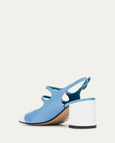 CAREL Papaya Metallic Four-Buckle Ballerina Pumps | Thumbnail 4