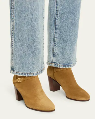 Valentino Garavani Pattie Suede Buckle Ankle Boots | Thumbnail 2 Valentino Garavani Pattie Suede Buckle Ankle Boots | Thumbnail 2