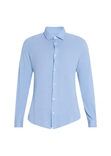 FEDELI Men's Heathered Pique Sport Shirt | Thumbnail 1