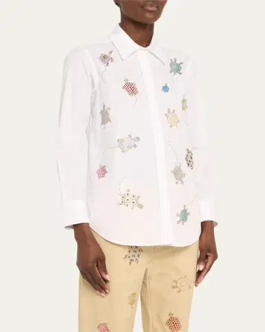 Libertine Turtle Time Embellished New Classic Shirt | Thumbnail 4 Libertine Turtle Time Embellished New Classic Shirt | Thumbnail 4