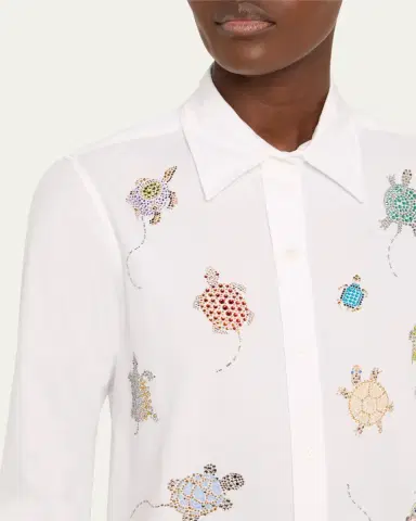 Libertine Turtle Time Embellished New Classic Shirt | Thumbnail 5 Libertine Turtle Time Embellished New Classic Shirt | Thumbnail 5
