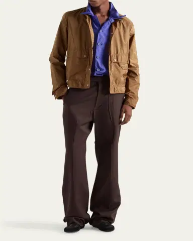 Prada Men's Re-Nylon Snap-Front Jacket | Thumbnail 4 Prada Men's Re-Nylon Snap-Front Jacket | Thumbnail 4