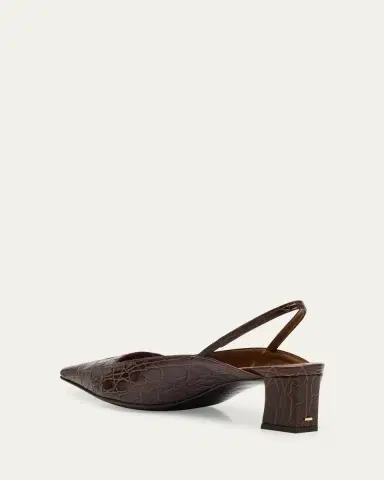 Giuseppe Zanotti Morpheus Croc-Printed Leather Slingback Pumps | Thumbnail 4