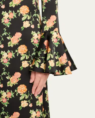 CAROLINE CONSTAS Allonia Floral Silk Gown | Thumbnail 5